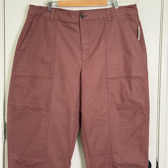 Old Navy Barrel Leg Jeans Womens 20 Plus Pink Relaxed Stretch Boho Chic Preppy - Picture 5 of 16